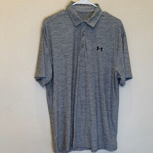 Under Armour Men's Light Gray Heather Performance Loose Polo Size M